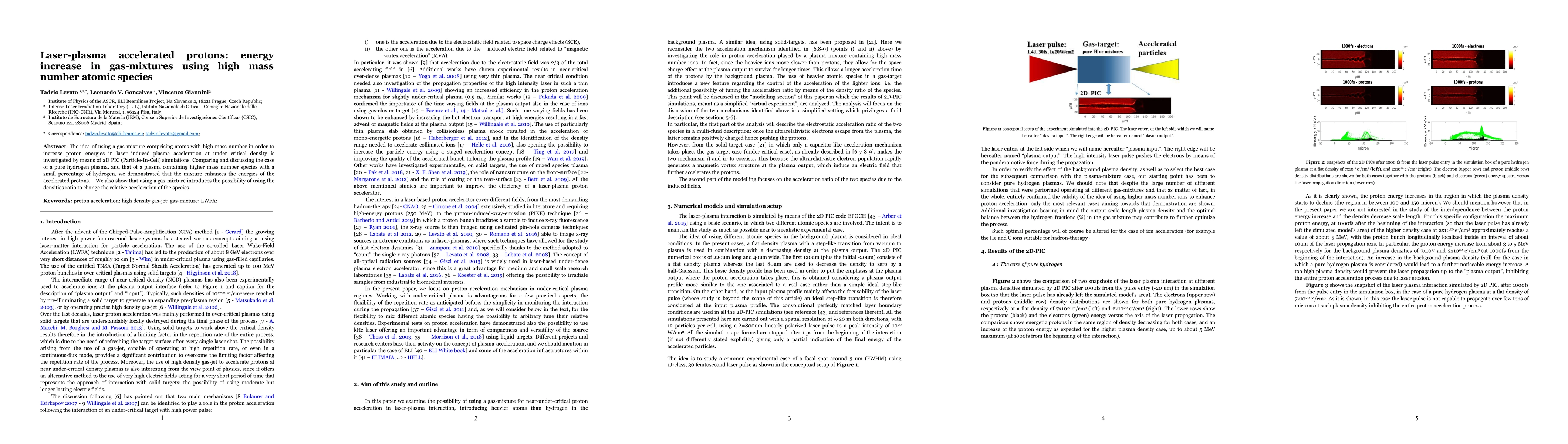 Thumbnail for Laser-plasma accelerated protons: energy increase in gas-mixtures using
  high mass number atomic species
