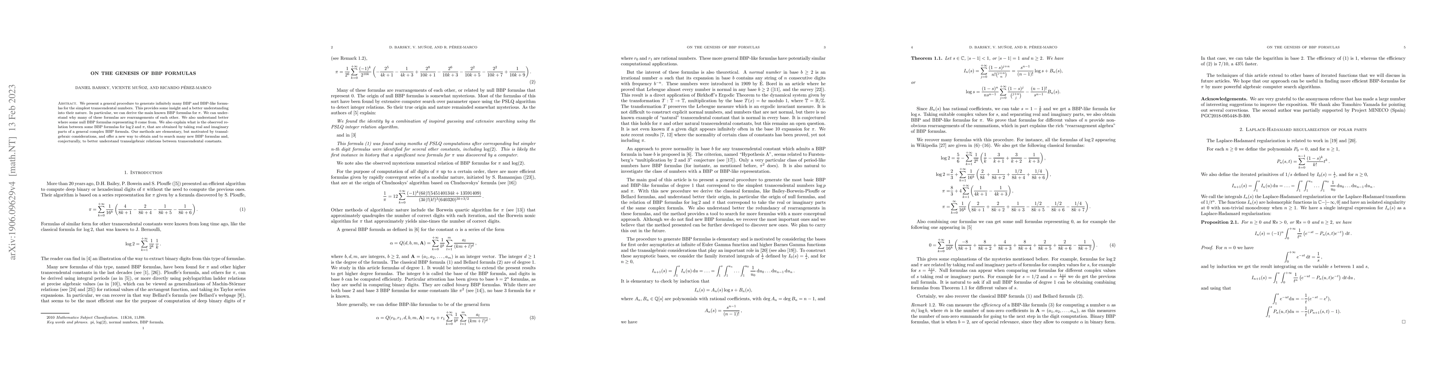 Thumbnail for On the genesis of BBP formulas