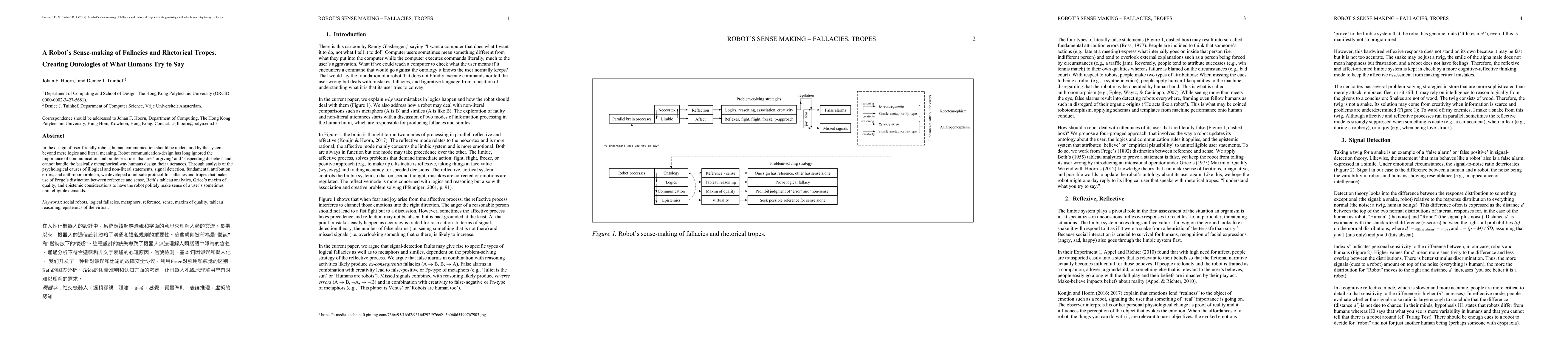 Thumbnail for A robot's sense-making of fallacies and rhetorical tropes. Creating
  ontologies of what humans try to say