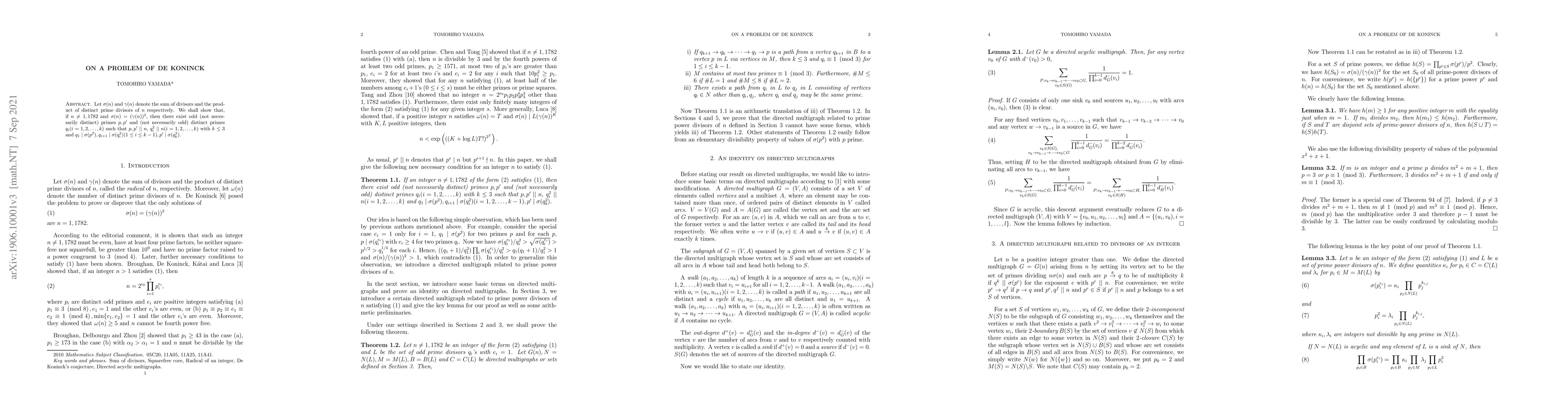 Thumbnail for On a problem of De Koninck