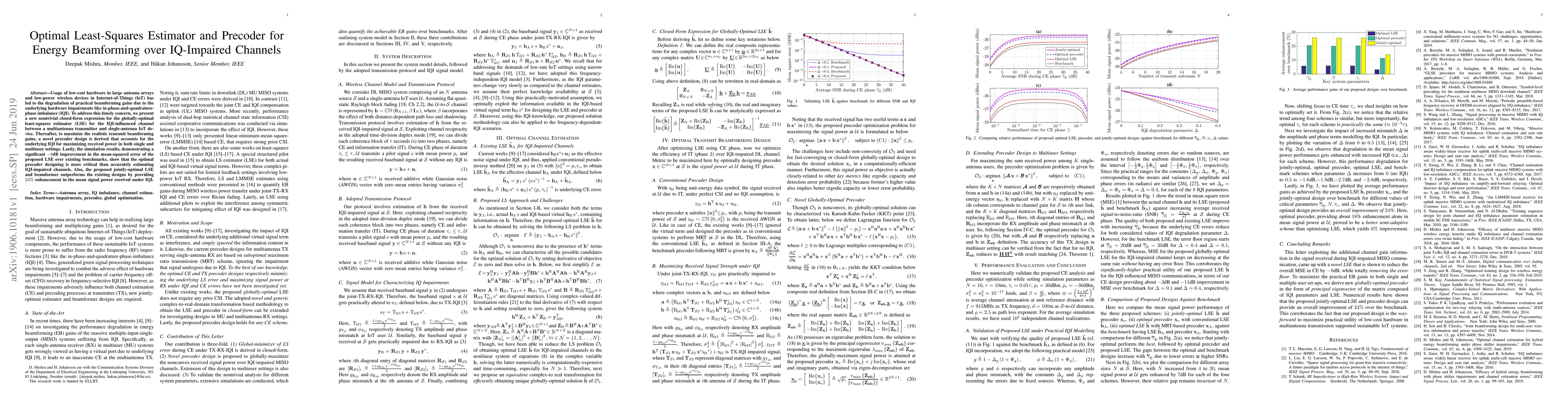 Thumbnail for Optimal Least-Squares Estimator and Precoder for Energy Beamforming over
  IQ-Impaired Channels