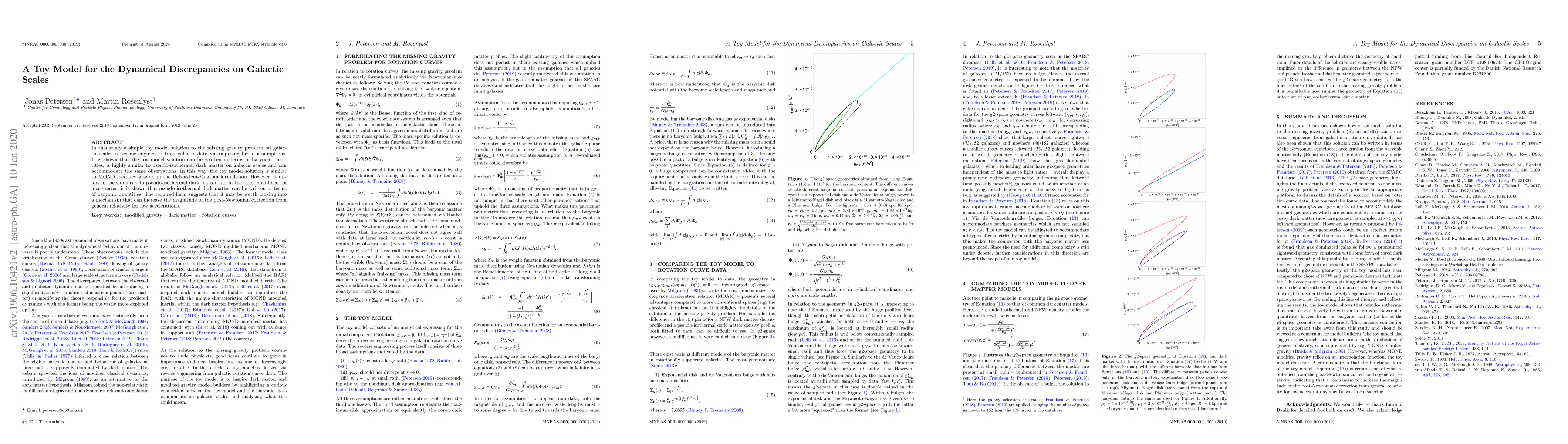 Thumbnail for A Toy Model for the Dynamical Discrepancies on Galactic Scales
