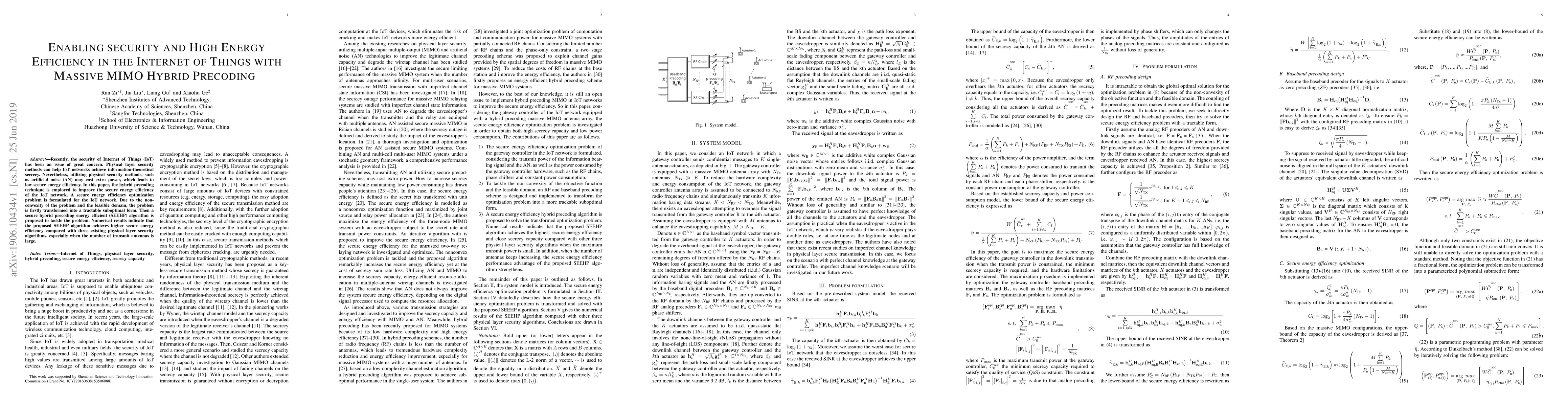 Thumbnail for Enabling security and High Energy Efficiency in the Internet of Things
  with Massive MIMO Hybrid Precoding