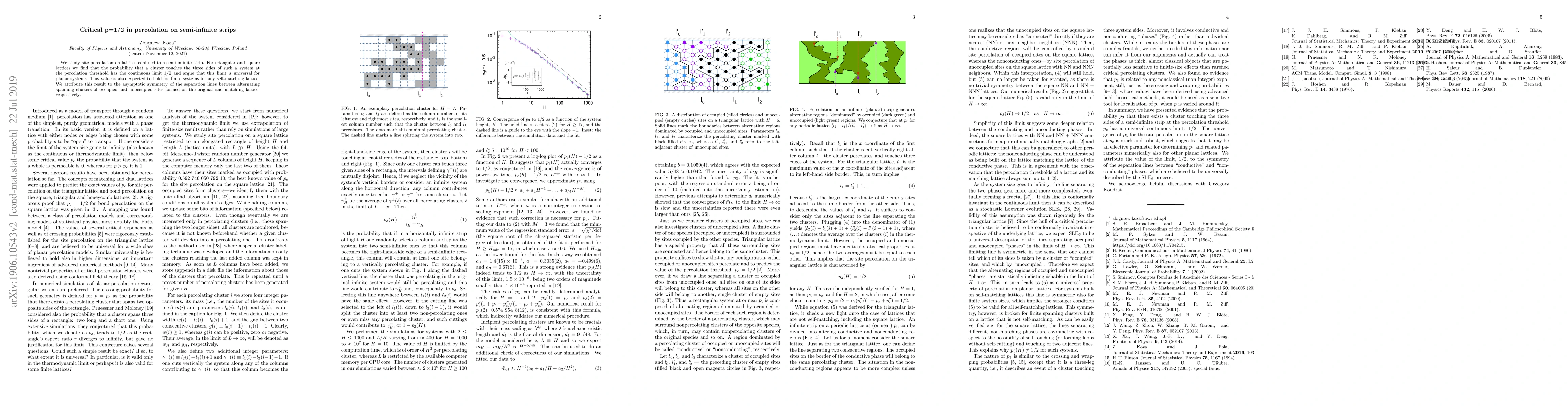 Thumbnail for Critical p=1/2 in percolation on semi-infinite strips