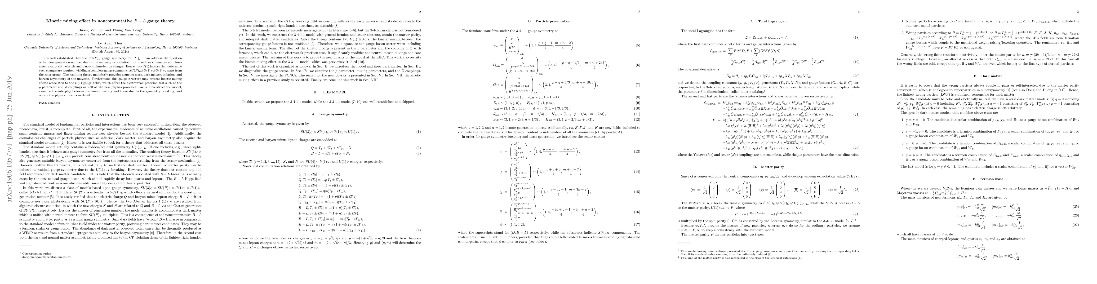 Thumbnail for Kinetic mixing effect in noncommutative $B-L$ gauge theory