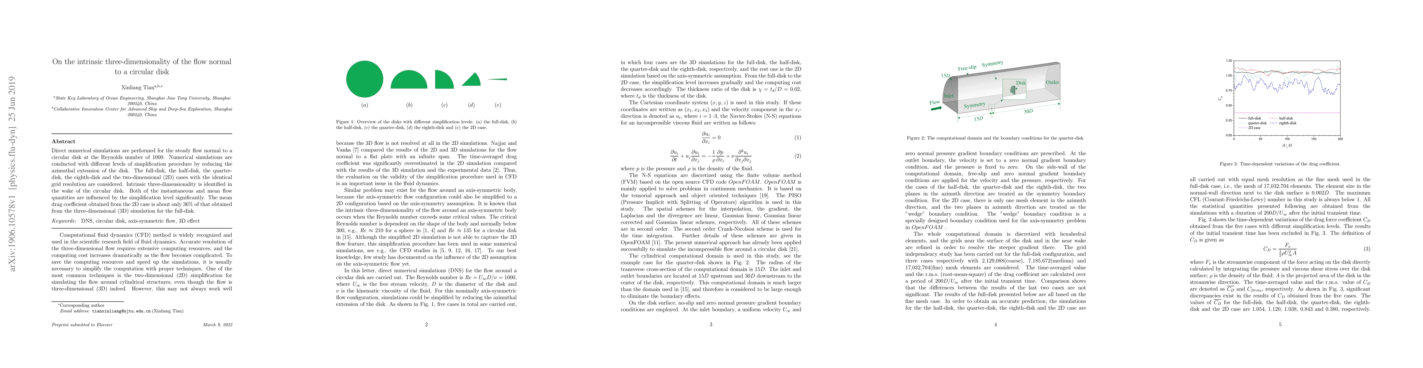 Thumbnail for On the intrinsic three-dimensionality of the flow normal to a circular
  disk