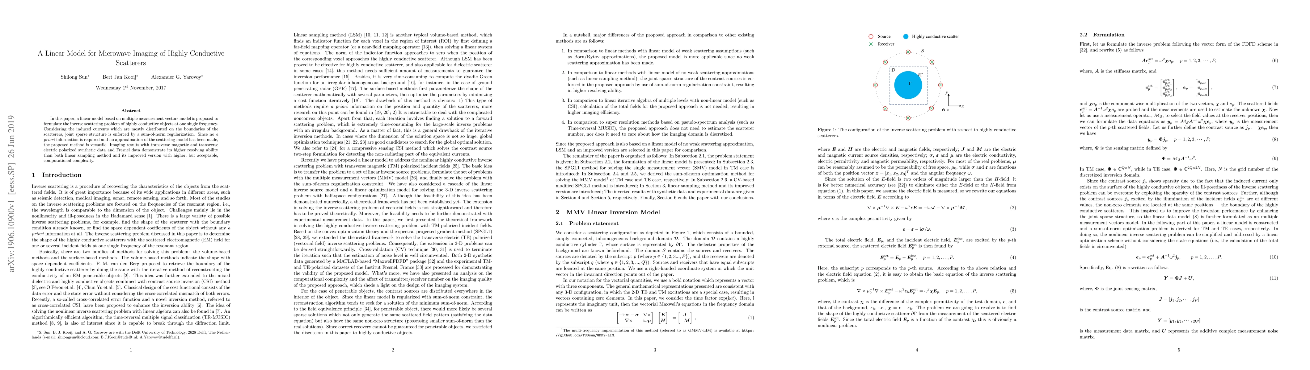 Thumbnail for A Linear Model for Microwave Imaging of Highly Conductive Scatterers