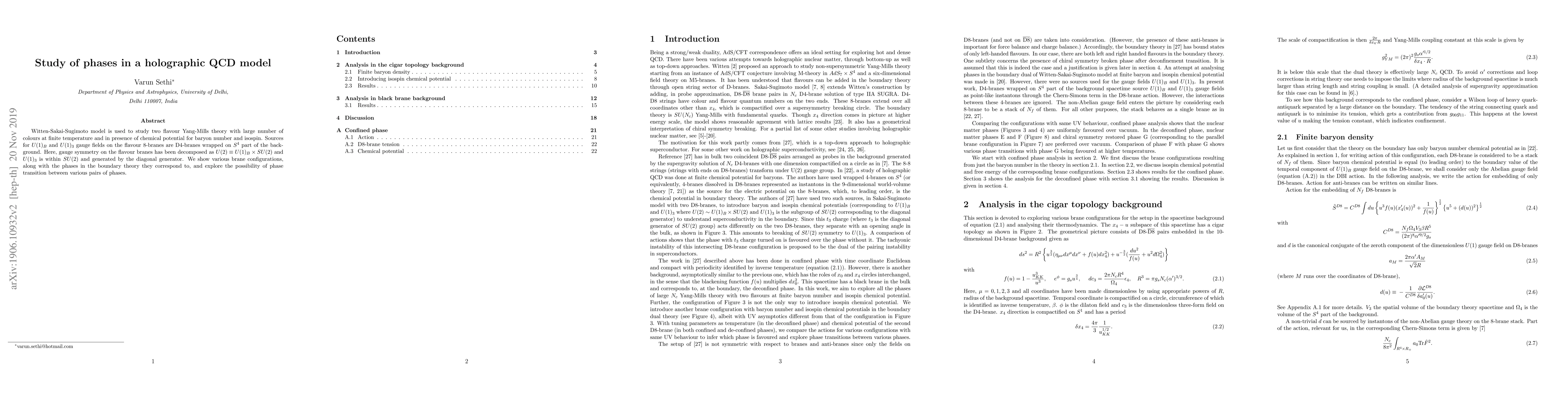 Thumbnail for Study of phases in a holographic QCD model