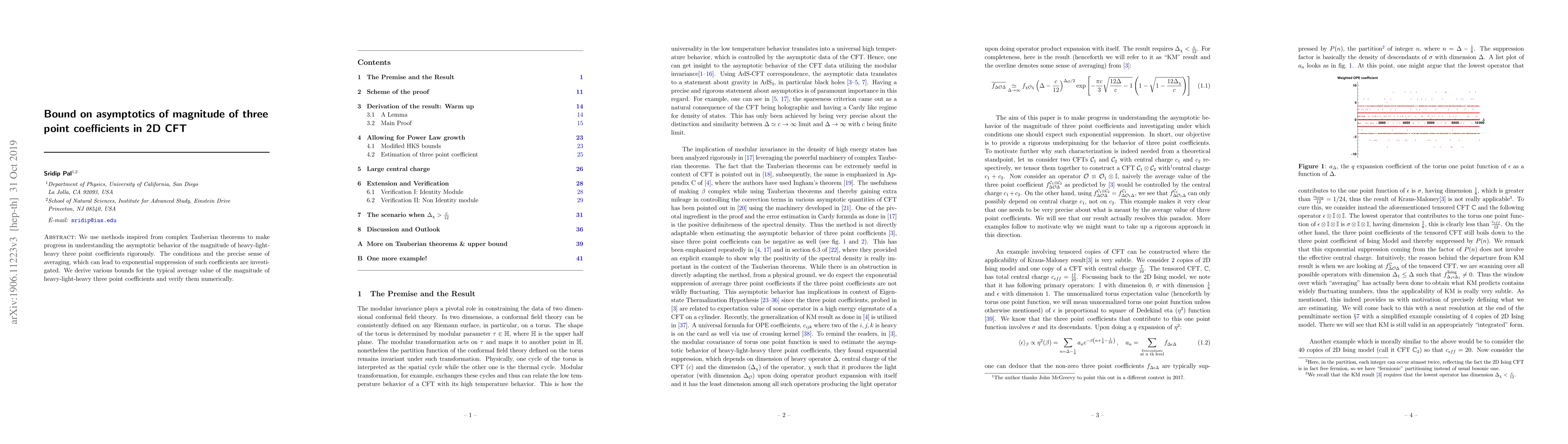Thumbnail for Bound on asymptotics of magnitude of three point coefficients in 2D CFT