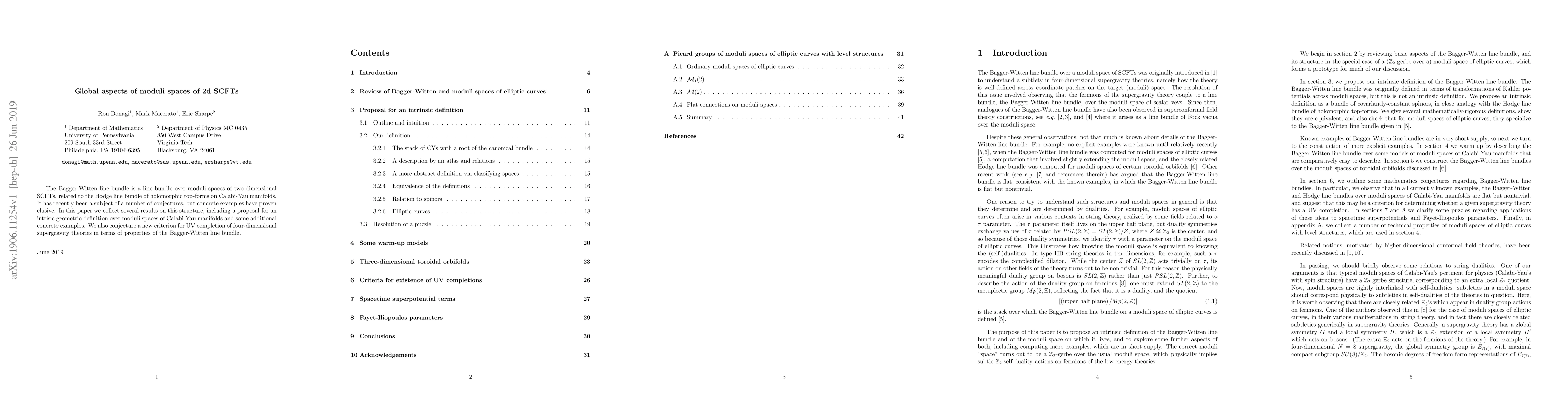 Thumbnail for Global aspects of moduli spaces of 2d SCFTs