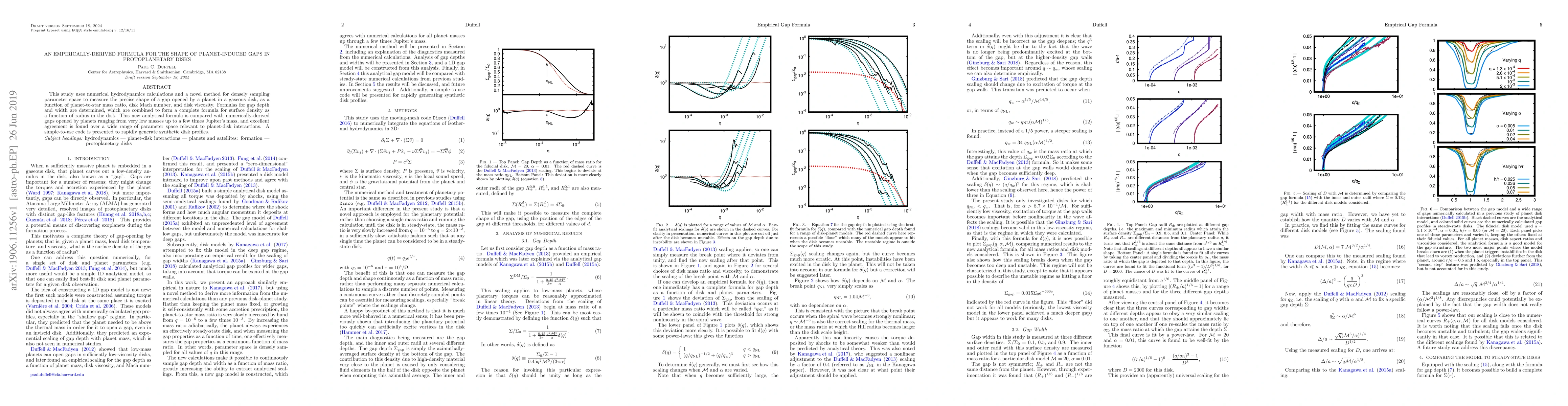 Thumbnail for An empirically-derived formula for the shape of planet-induced gaps in
  protoplanetary disks