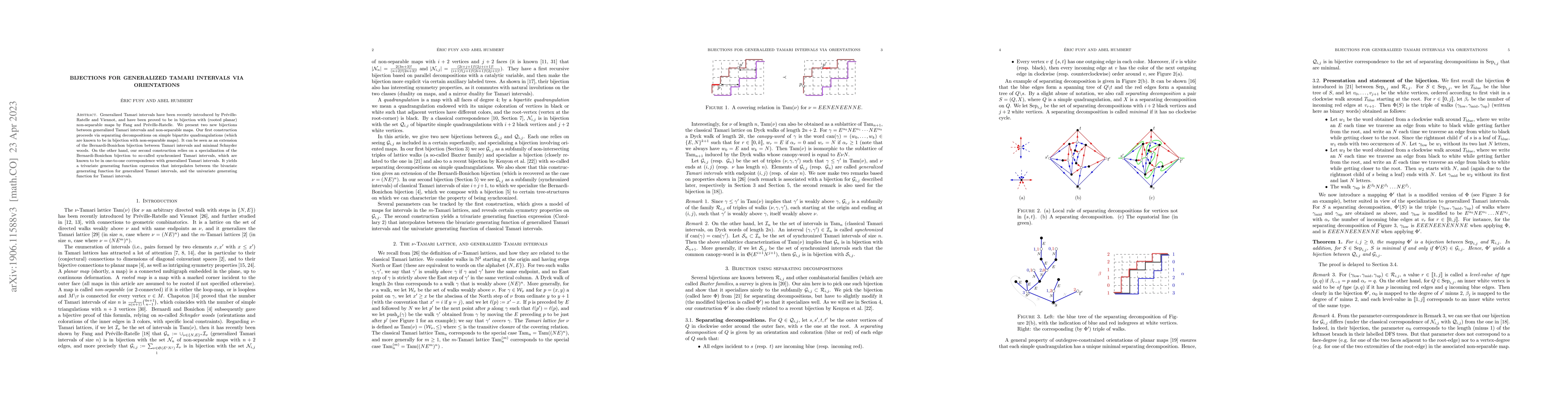 Thumbnail for Bijections for generalized Tamari intervals via orientations