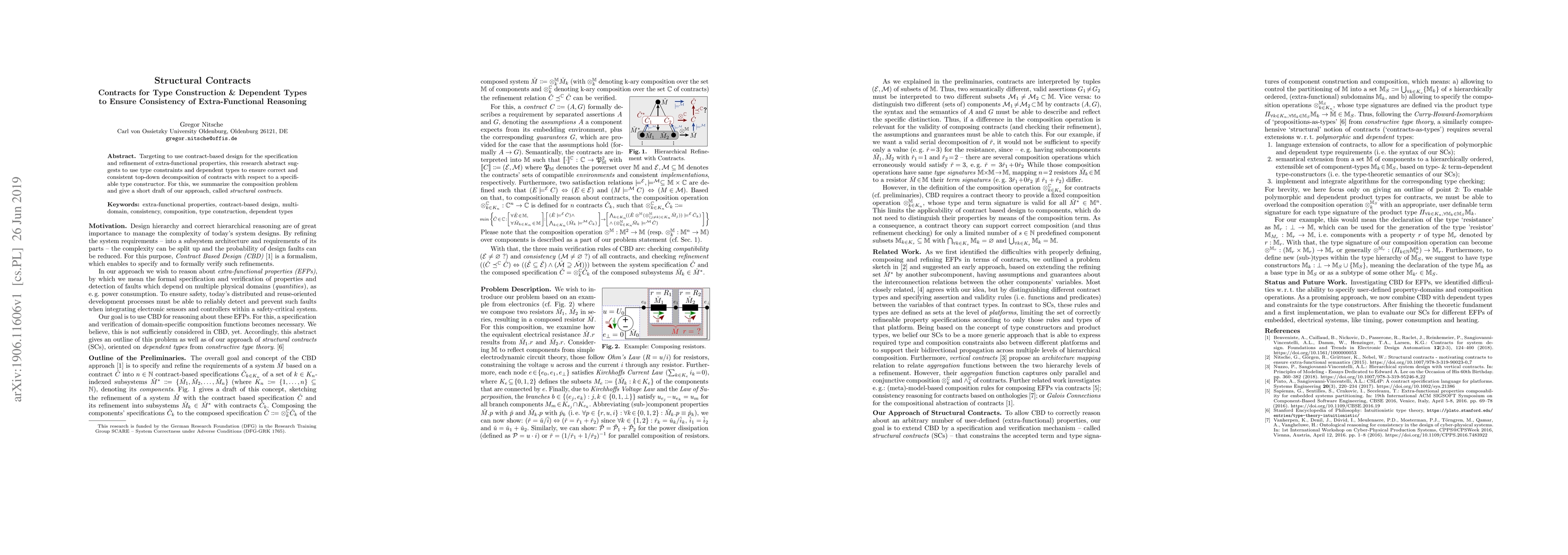 Thumbnail for Structural Contracts -- Contracts for Type Construction & Dependent
  Types to Ensure Consistency of Extra-Functional Reasoning