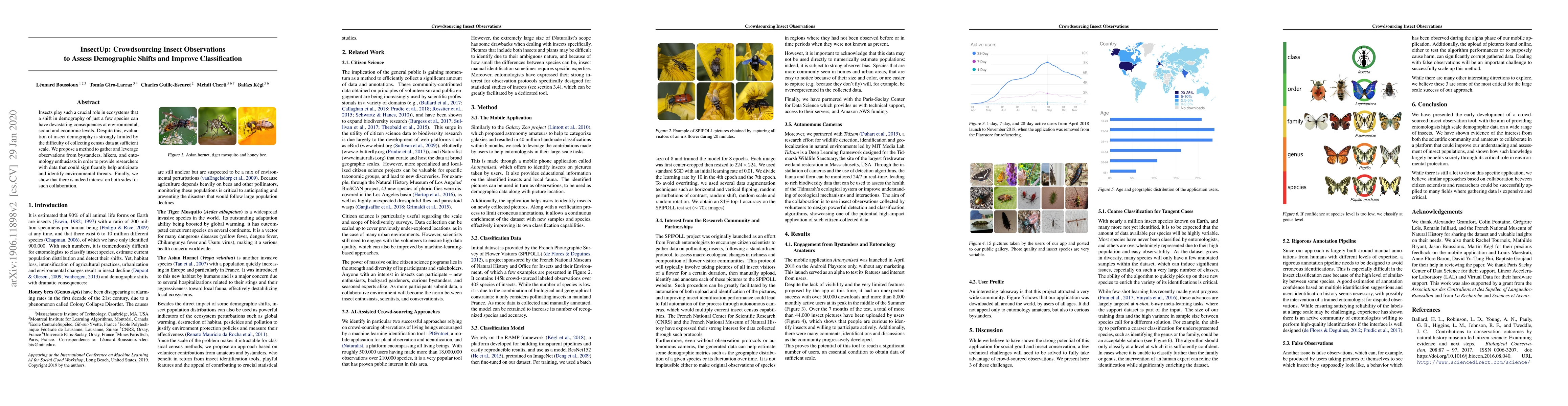 Thumbnail for InsectUp: Crowdsourcing Insect Observations to Assess Demographic Shifts
  and Improve Classification