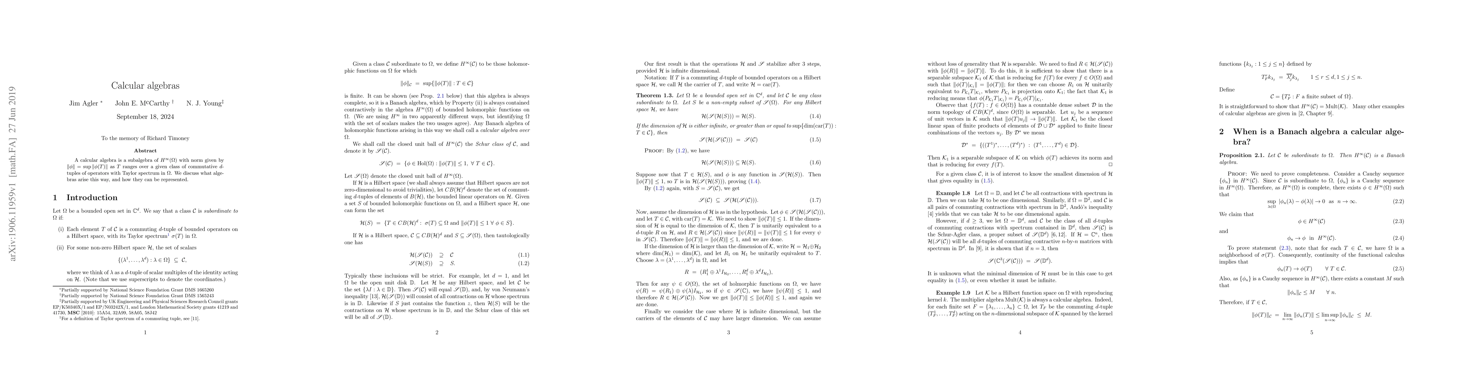 Thumbnail for Calcular Algebras