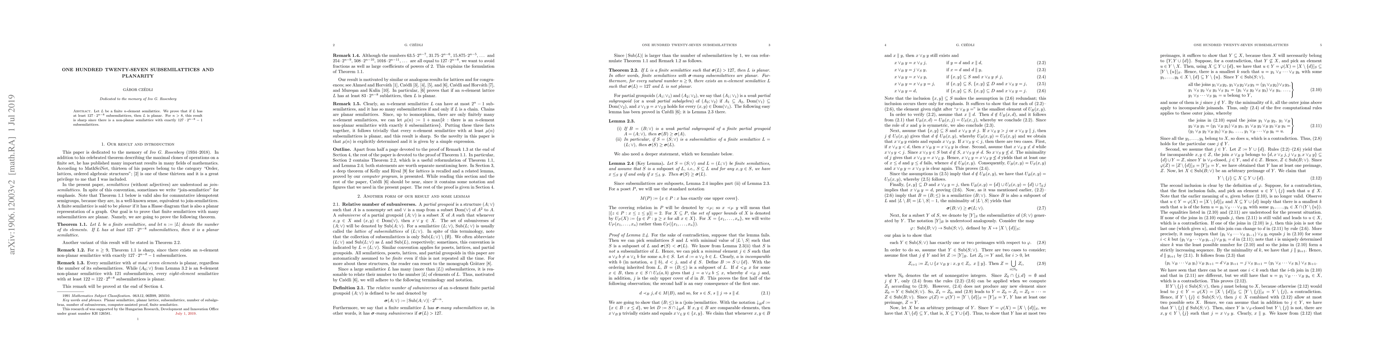 Thumbnail for One hundred twenty-seven subsemilattices and planarity