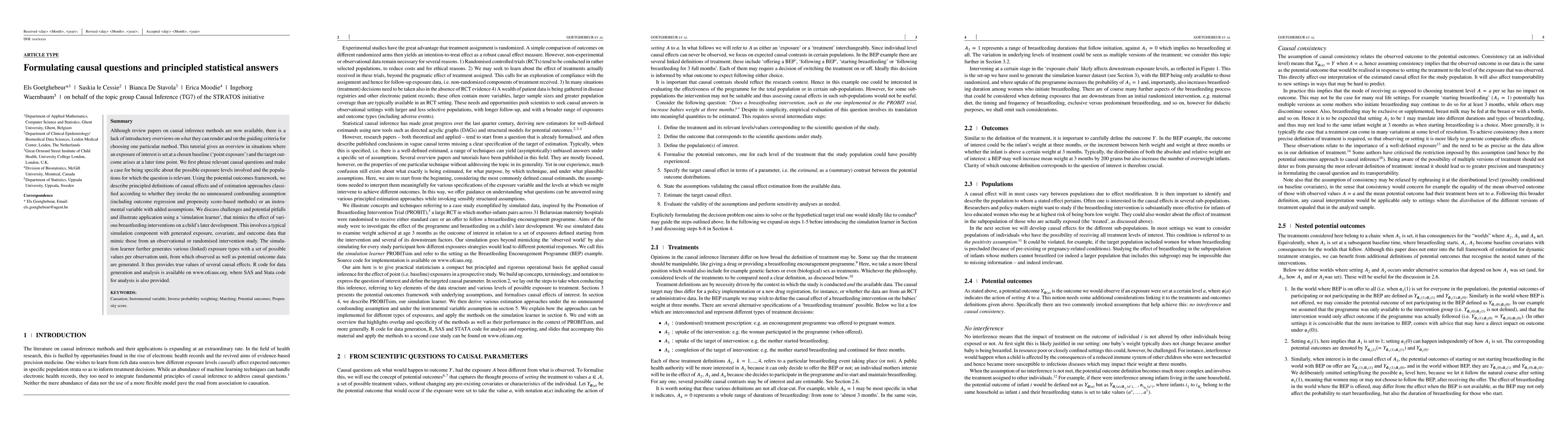 Thumbnail for Formulating causal questions and principled statistical answers