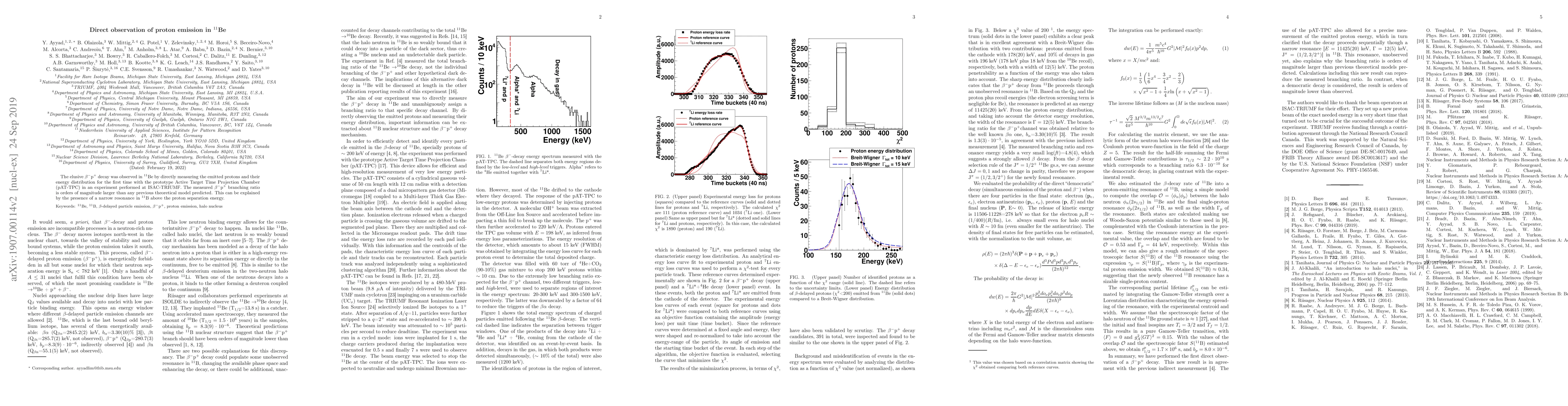 Thumbnail for Direct observation of proton emission in 11Be