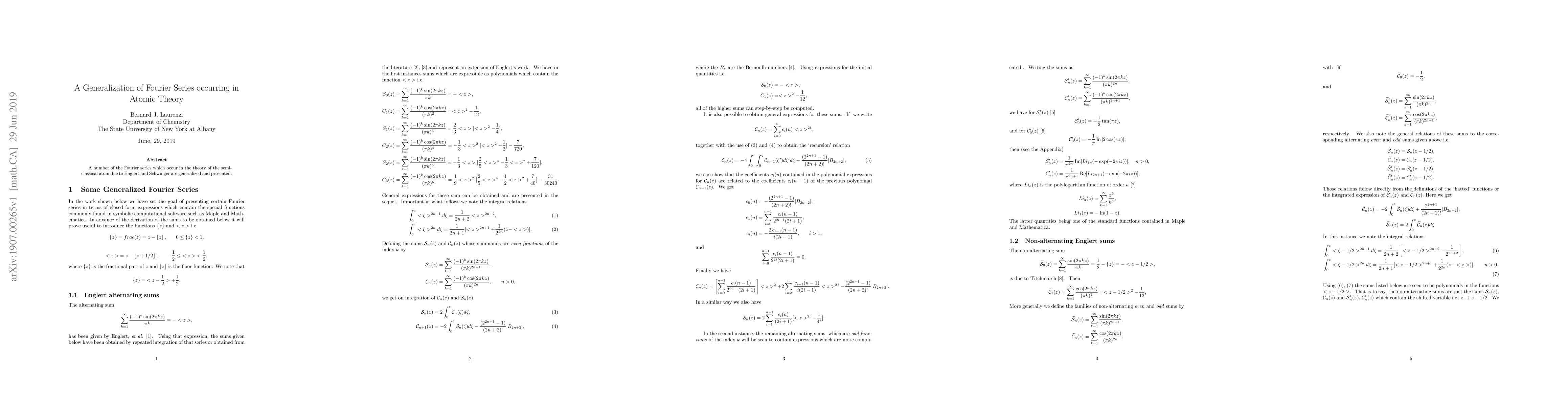 Thumbnail for A Generalization of Fourier Series occurring in Atomic Theory