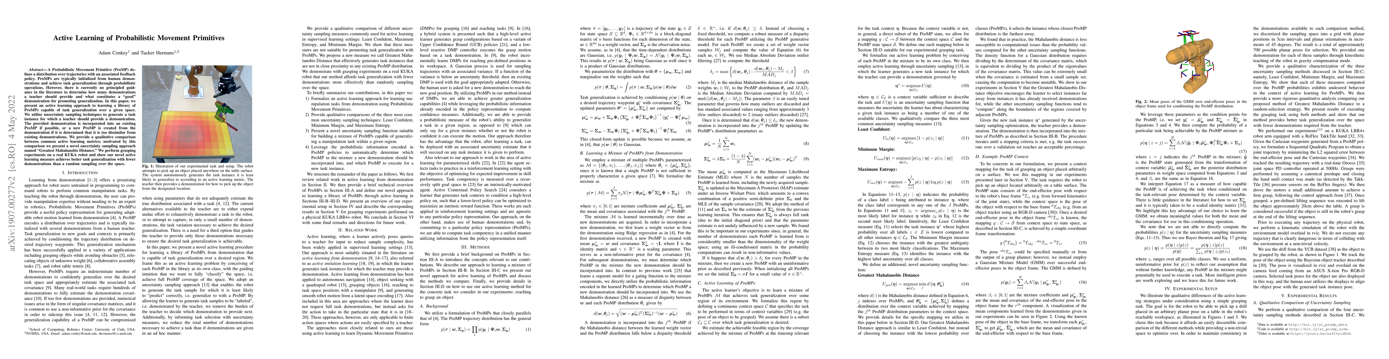Thumbnail for Active Learning of Probabilistic Movement Primitives