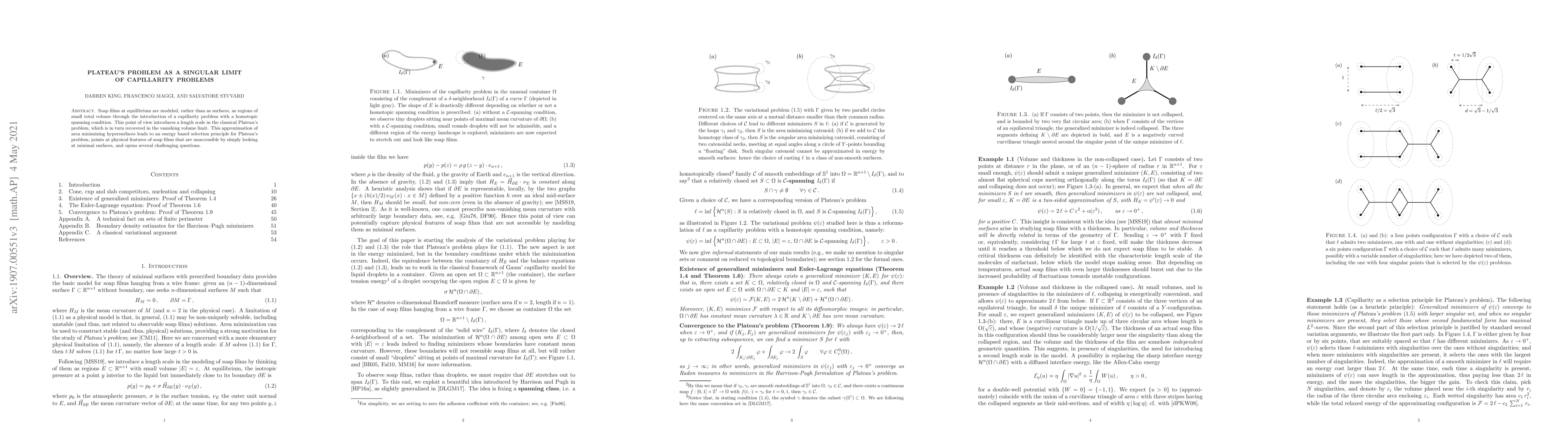Thumbnail for Plateau's problem as a singular limit of capillarity problems