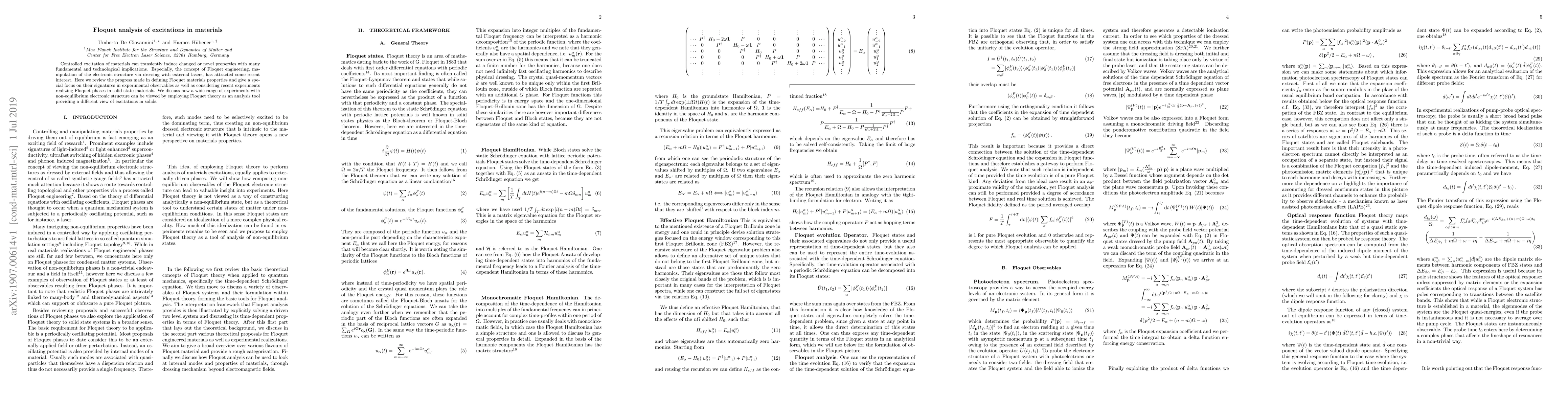 Thumbnail for Floquet analysis of excitations in materials