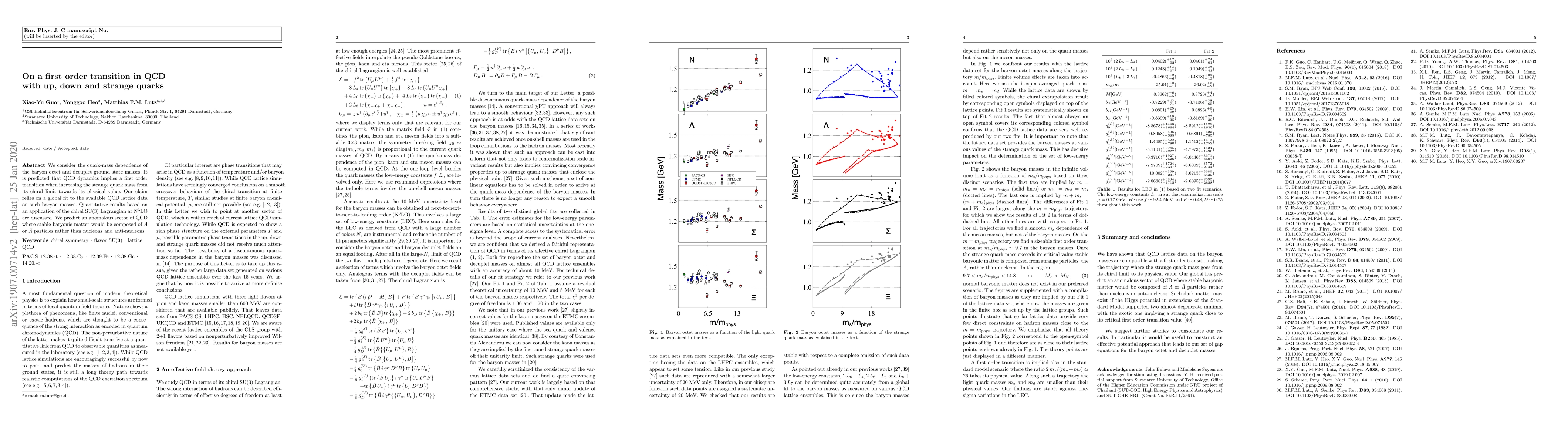Thumbnail for On a first order transition in QCD with up, down and strange quarks