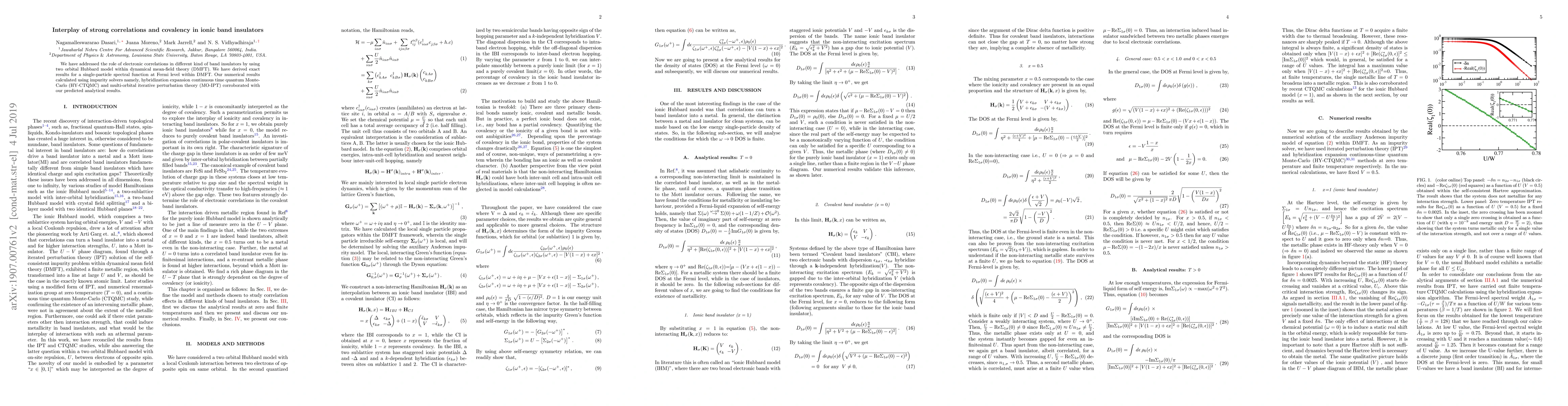 Thumbnail for Interplay of strong correlations and covalency in ionic band insulators