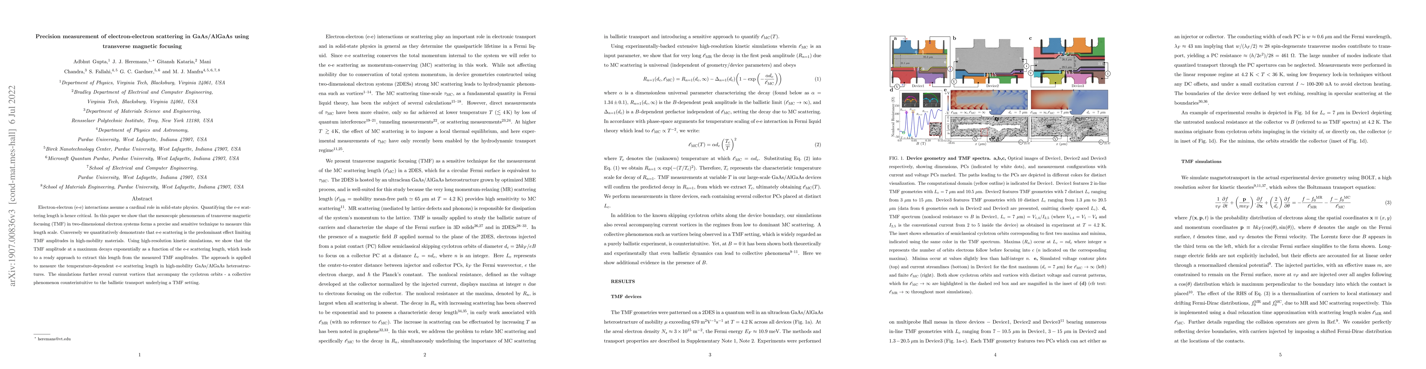 Thumbnail for Precision measurement of electron-electron scattering in GaAs/AlGaAs
  using transverse magnetic focusing