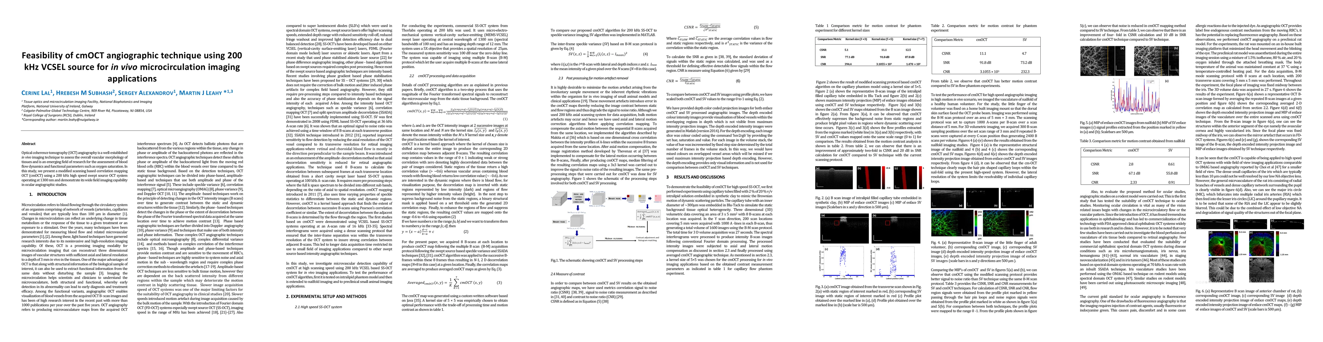 Thumbnail for Feasibility of cmOCT angiographic technique using 200 kHz VCSEL source
  for in vivo microcirculation imaging applications