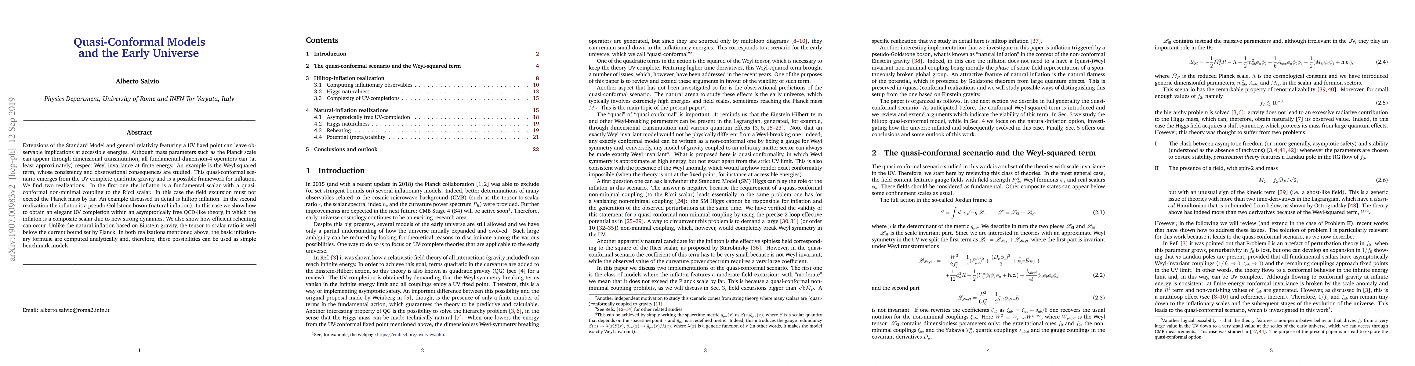 Thumbnail for Quasi-Conformal Models and the Early Universe