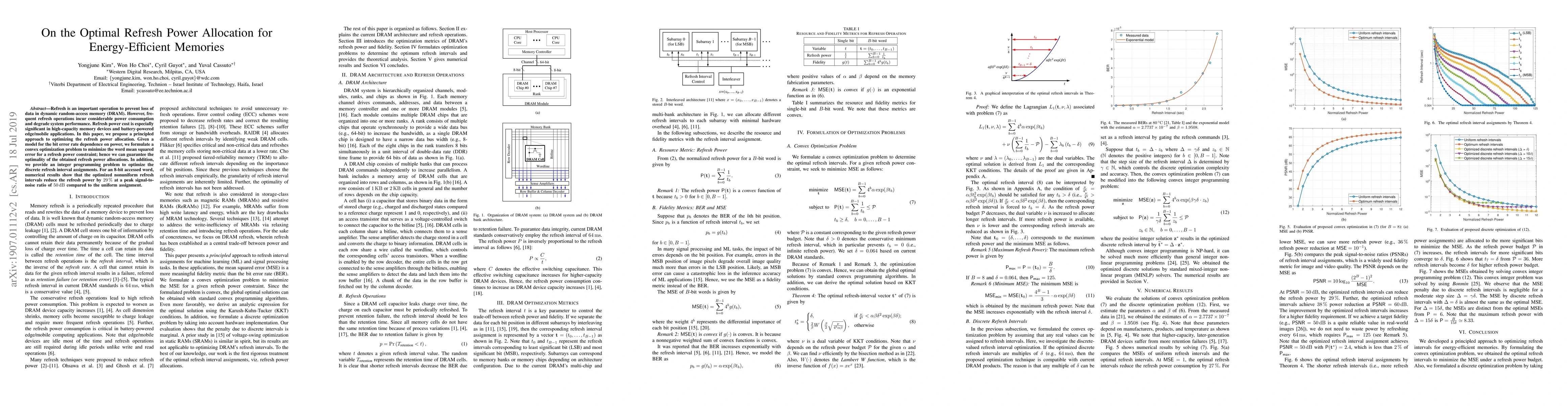Thumbnail for On the Optimal Refresh Power Allocation for Energy-Efficient Memories