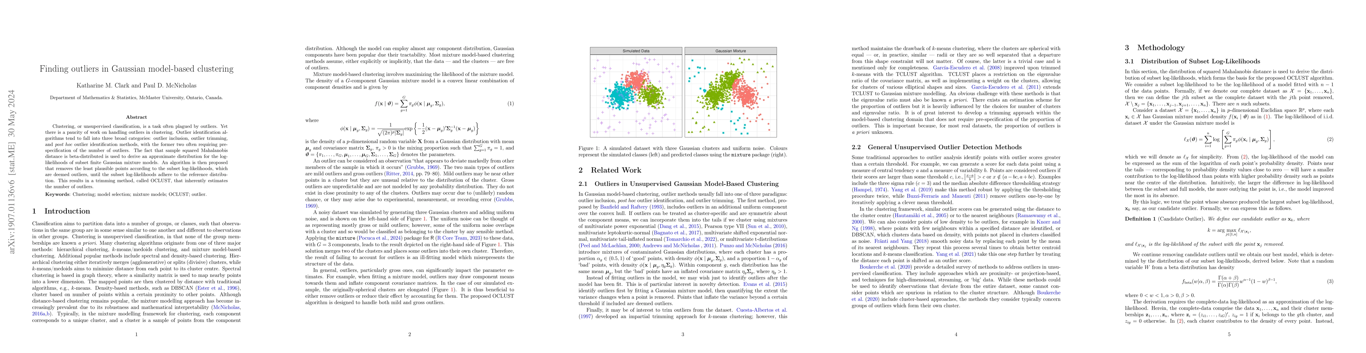 Thumbnail for Finding Outliers in Gaussian Model-Based Clustering