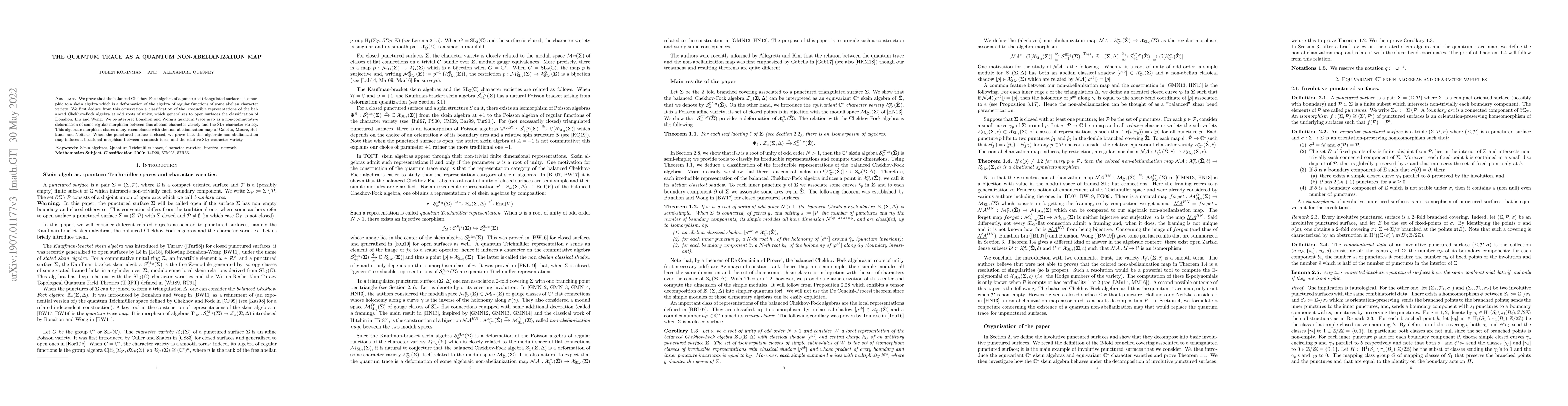Thumbnail for The quantum trace as a quantum non-abelianization map