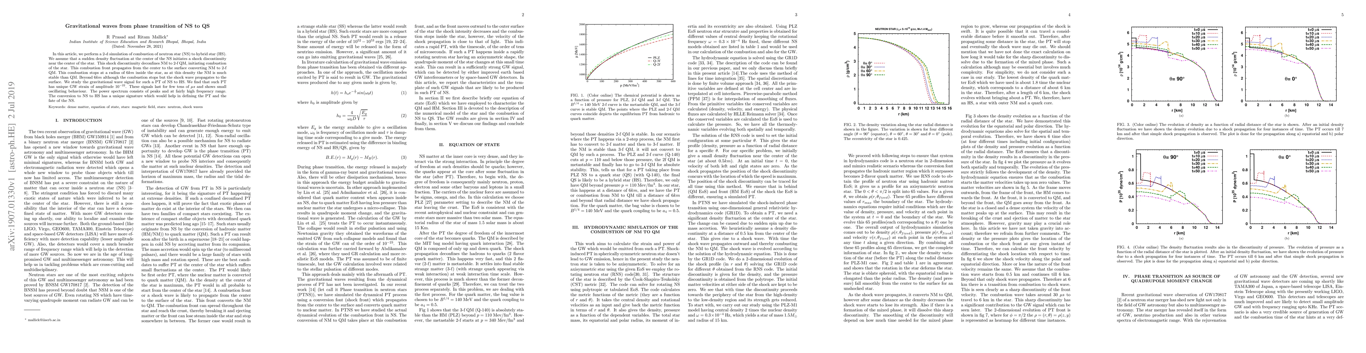 Thumbnail for Gravitational waves from phase transition of NS to QS