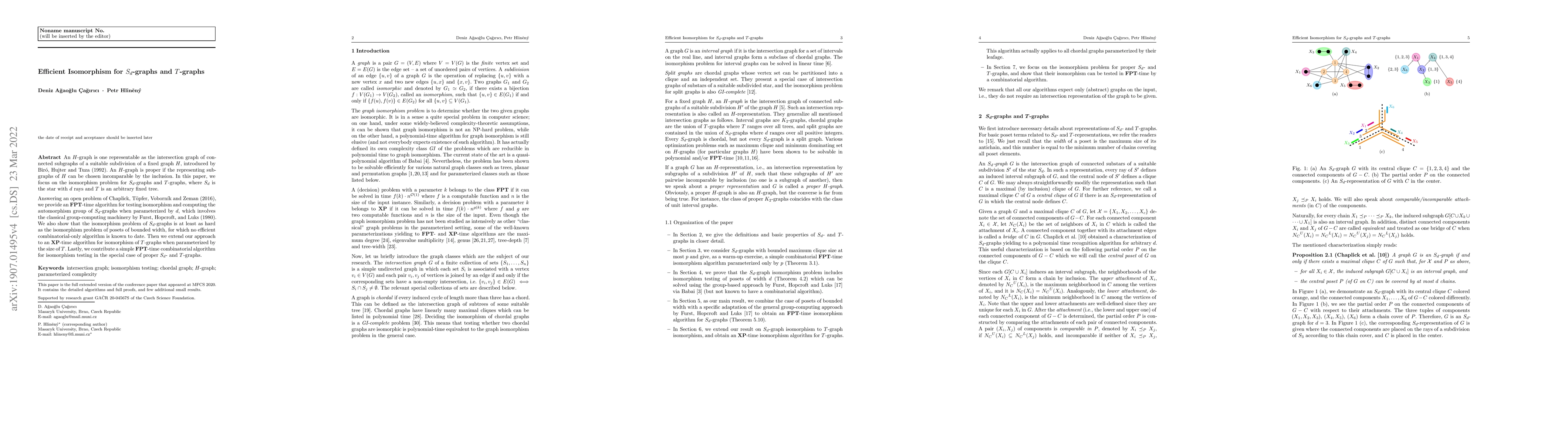 Thumbnail for Efficient Isomorphism for $S_d$-graphs and $T$-graphs