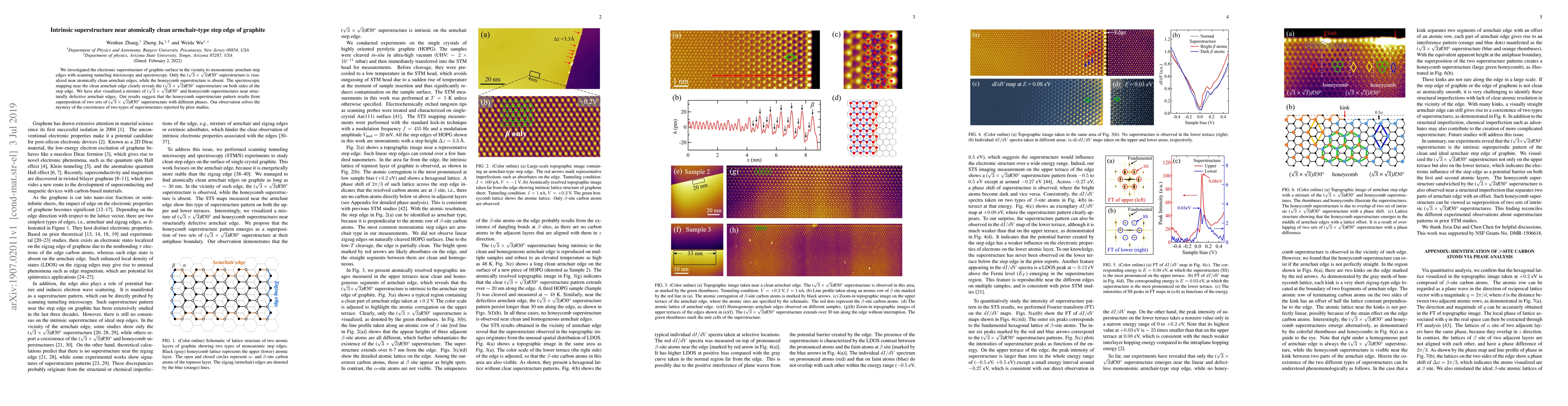 Thumbnail for Intrinsic superstructure near atomically clean armchair-type step edge
  of graphite