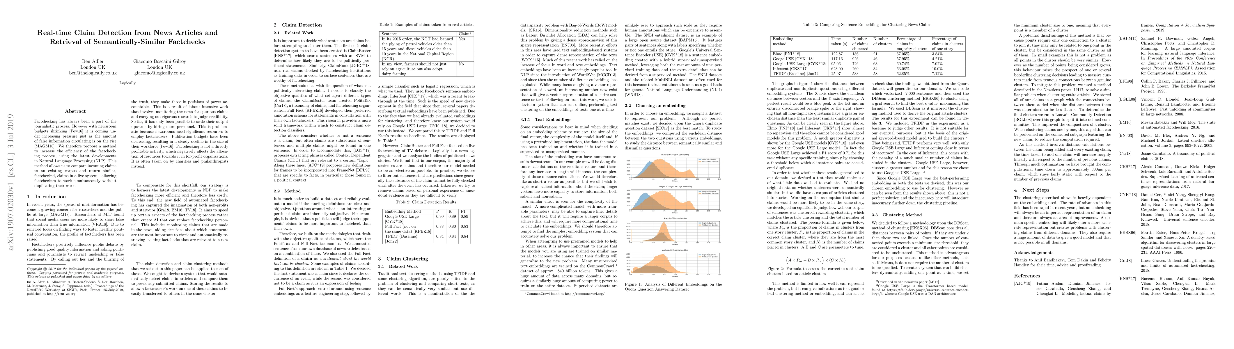 Thumbnail for Real-time Claim Detection from News Articles and Retrieval of
  Semantically-Similar Factchecks