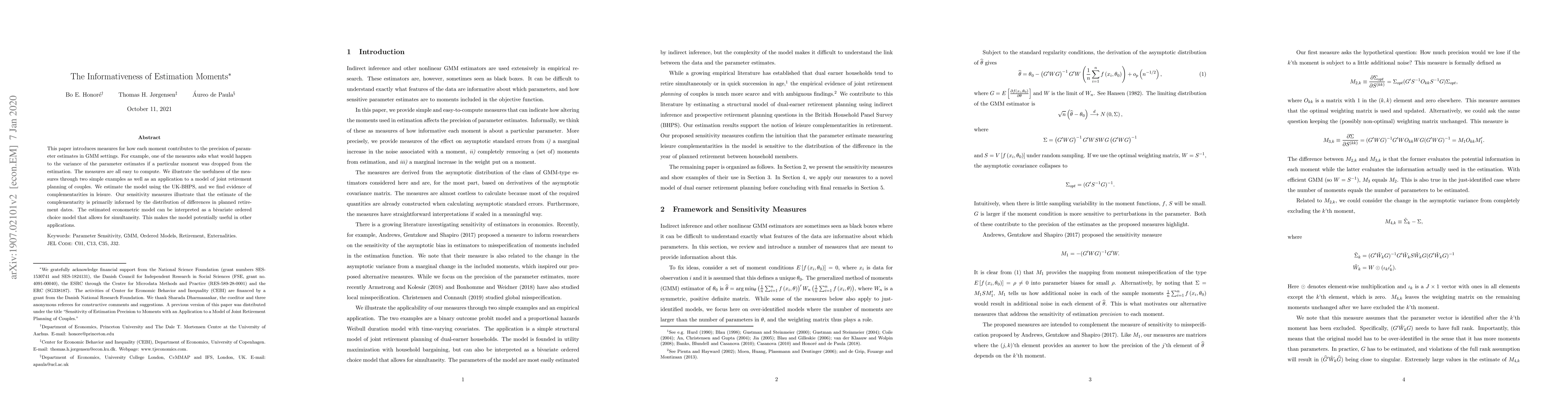 Thumbnail for The Informativeness of Estimation Moments