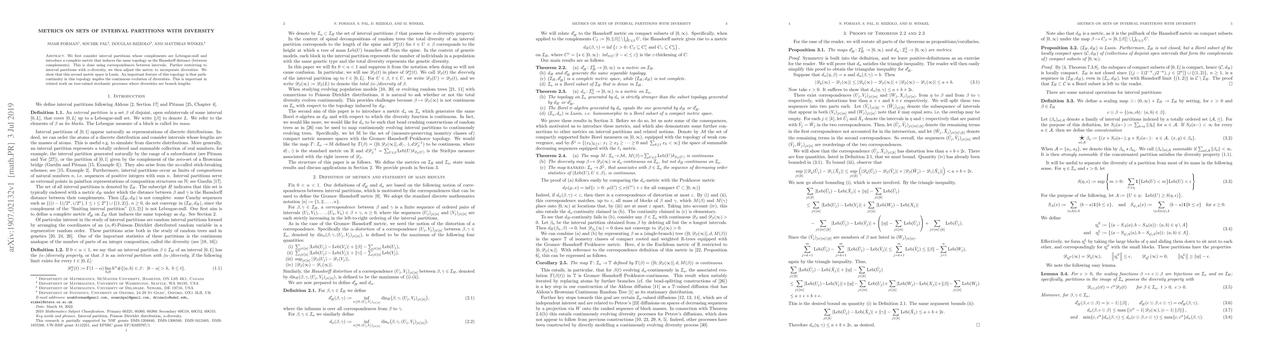 Thumbnail for Metrics on sets of interval partitions with diversity