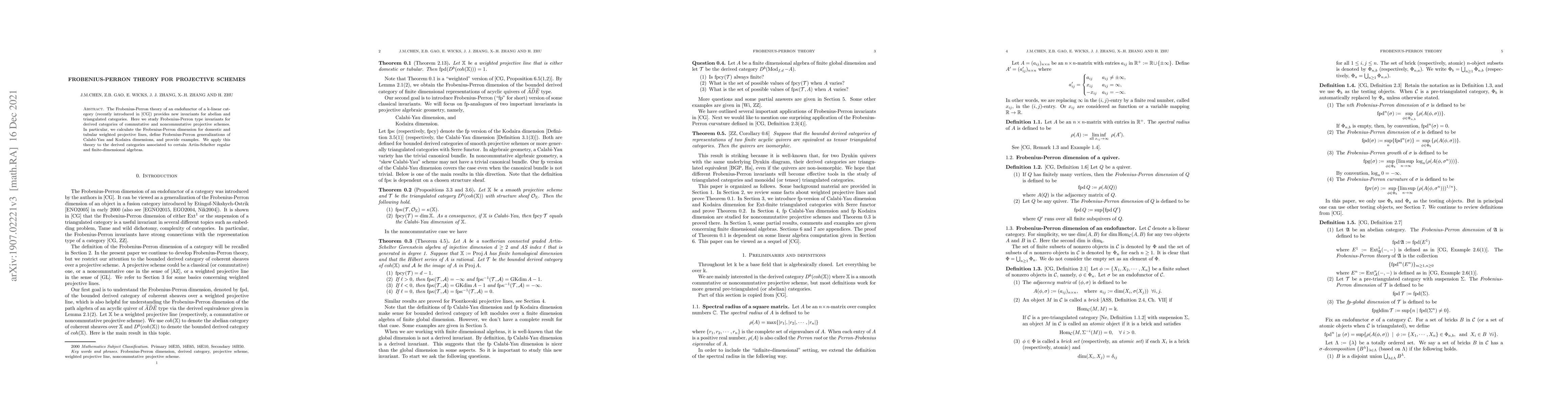 Thumbnail for Frobenius-Perron theory for projective schemes