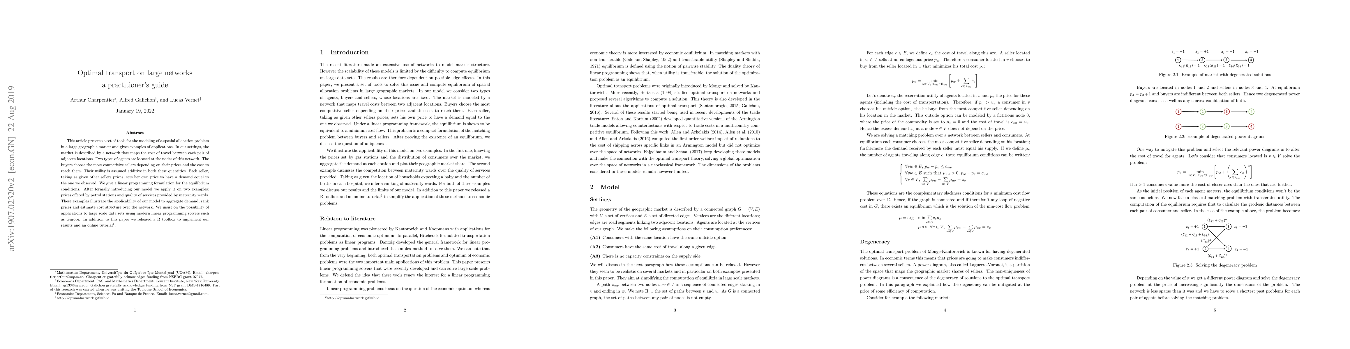 Thumbnail for Optimal transport on large networks, a practitioner's guide