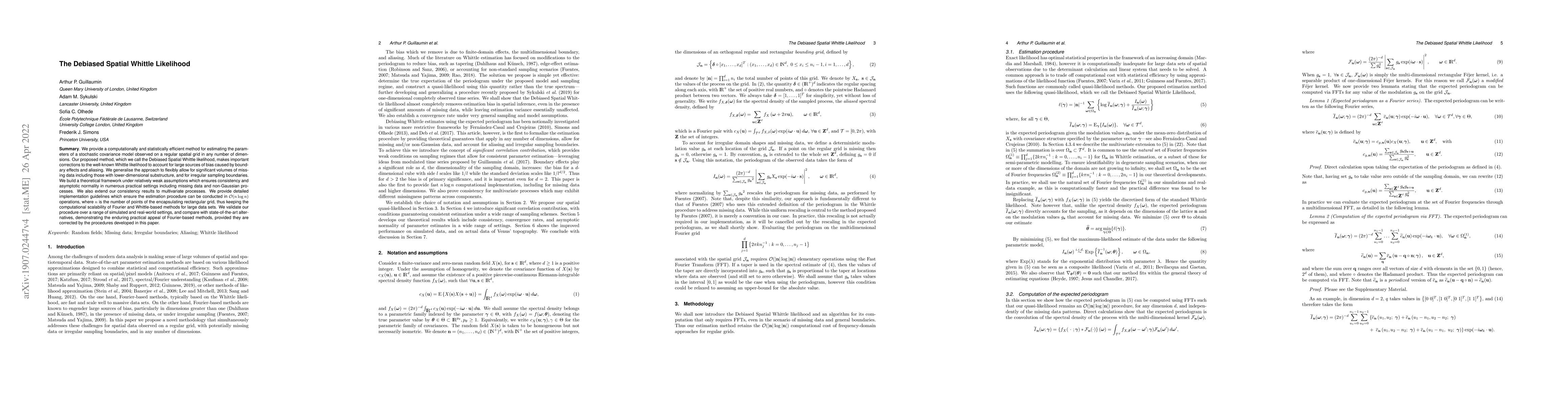 Thumbnail for The Debiased Spatial Whittle Likelihood