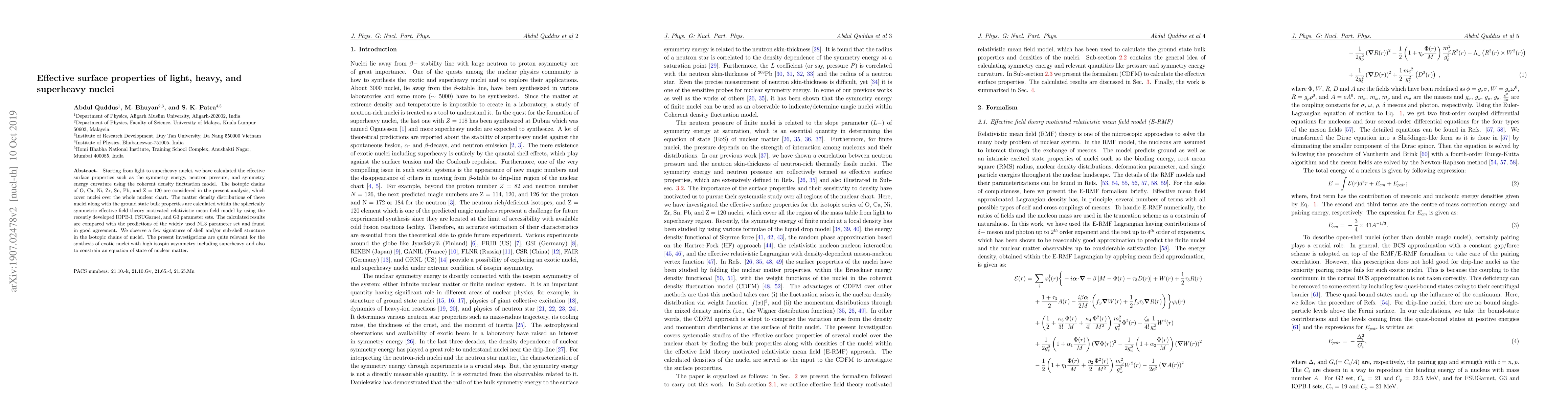 Thumbnail for Effective surface properties of light, heavy, and super-heavy nuclei