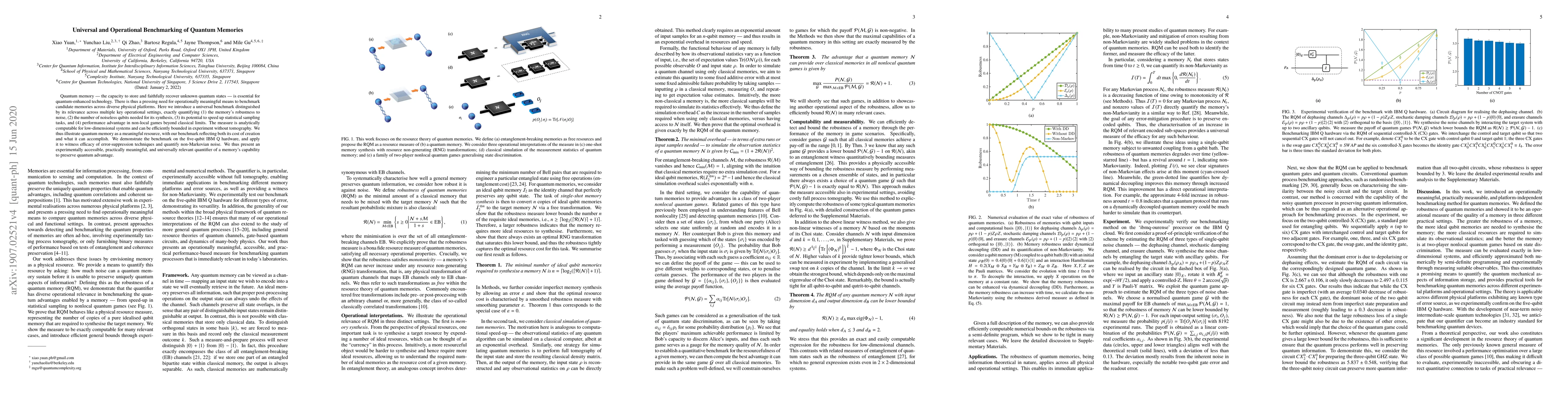Thumbnail for Universal and Operational Benchmarking of Quantum Memories