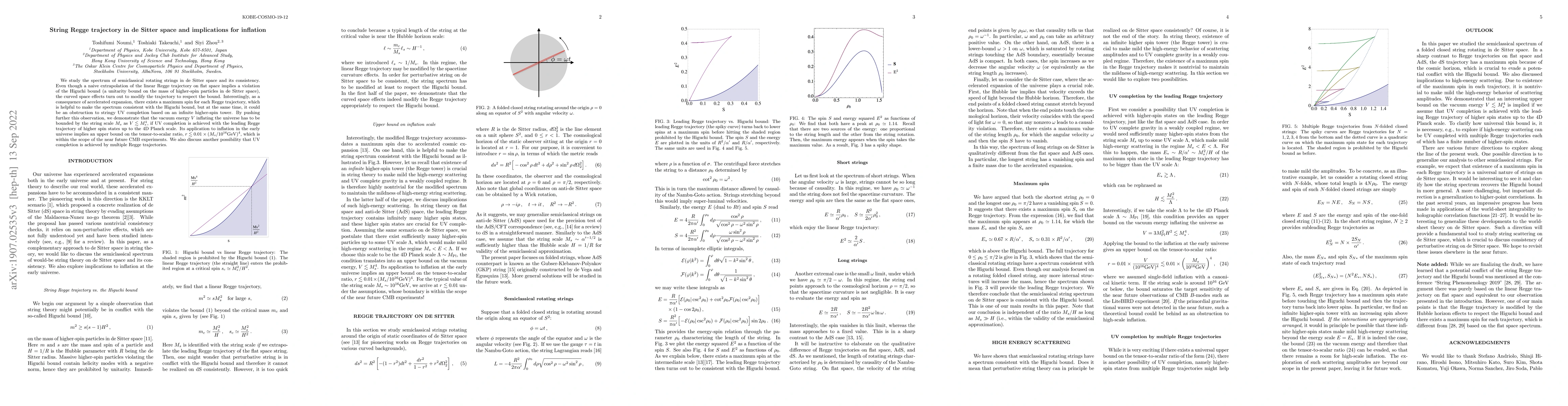 Thumbnail for String Regge trajectory in de Sitter space and implications for
  inflation