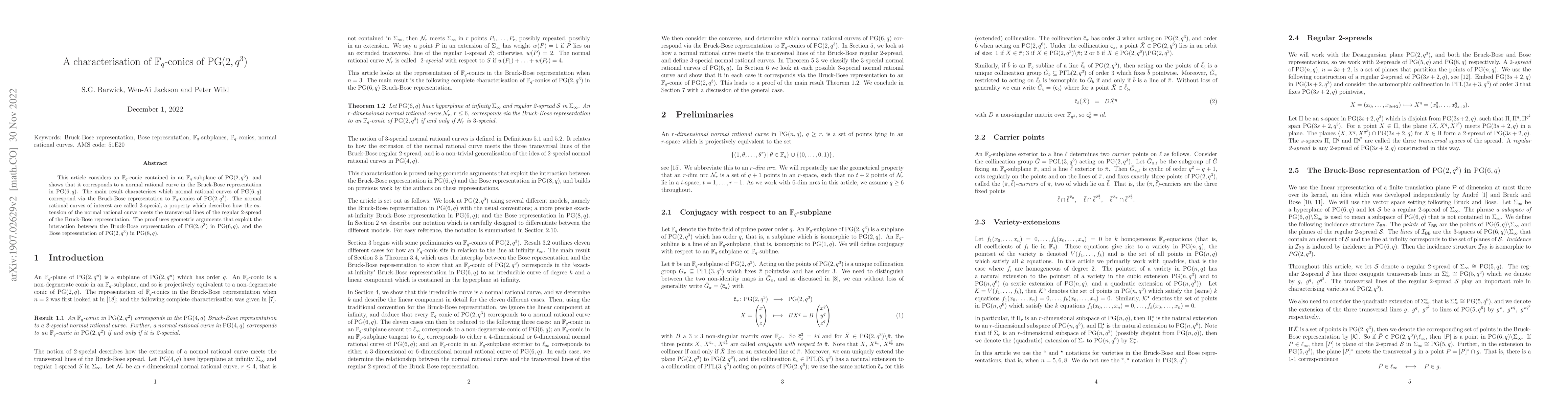 Thumbnail for A characterisation of F_q-conics of PG(2,q^3)