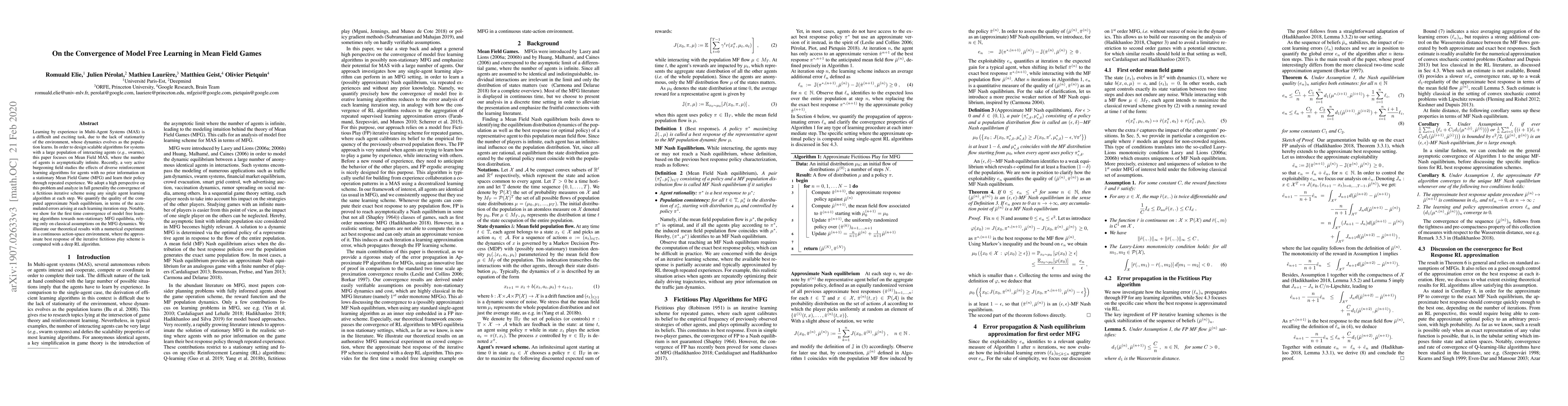 Thumbnail for On the Convergence of Model Free Learning in Mean Field Games