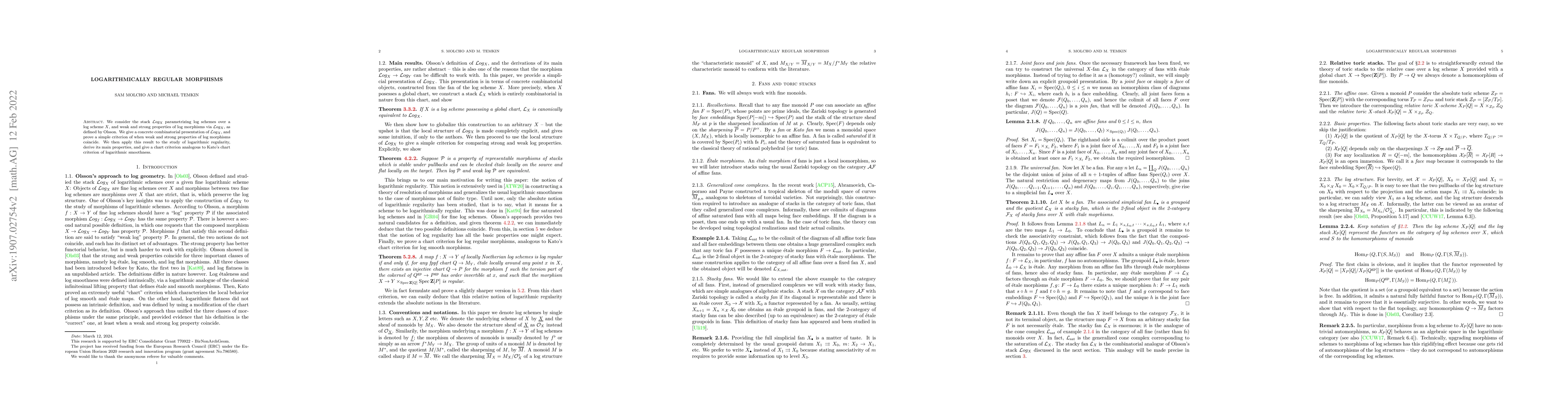 Thumbnail for Logarithmically Regular Morphisms