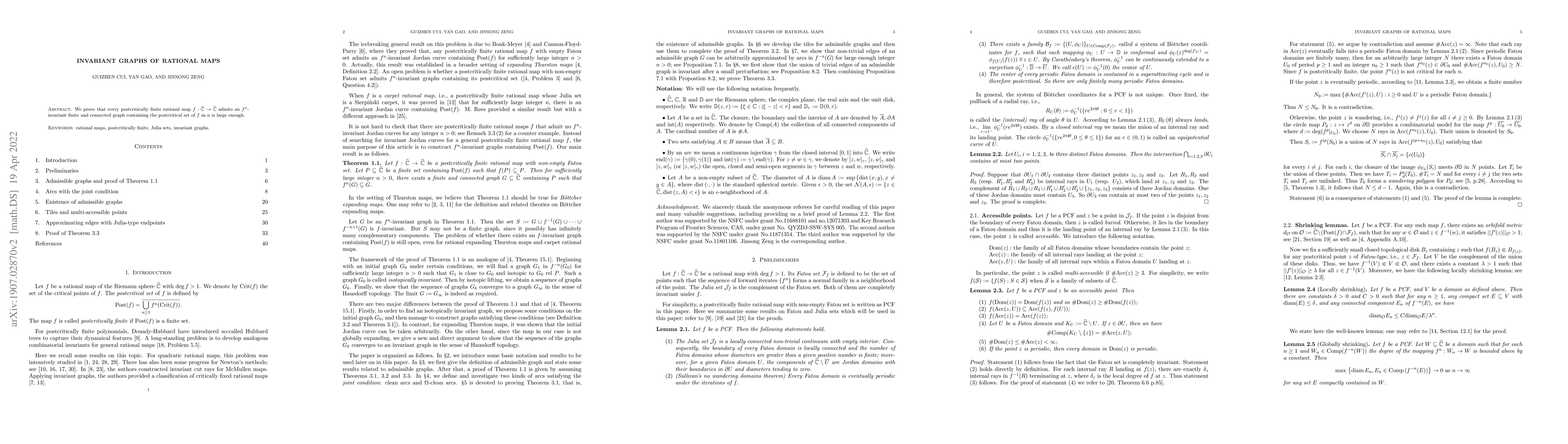 Thumbnail for Invariant graphs of rational maps